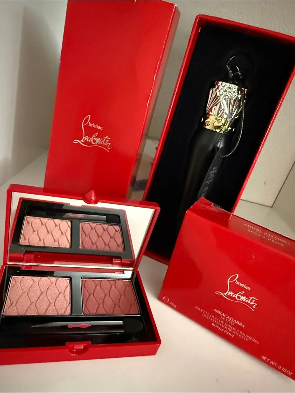 Christian Louboutin Eyeshadow Duo, Rouge Lipstick & GWP Notebook Set